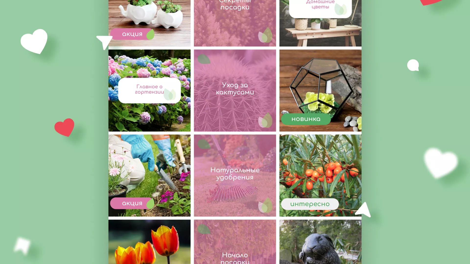 Разработка оформления профиля Instagram для магазина «Floraint» в Коряжме