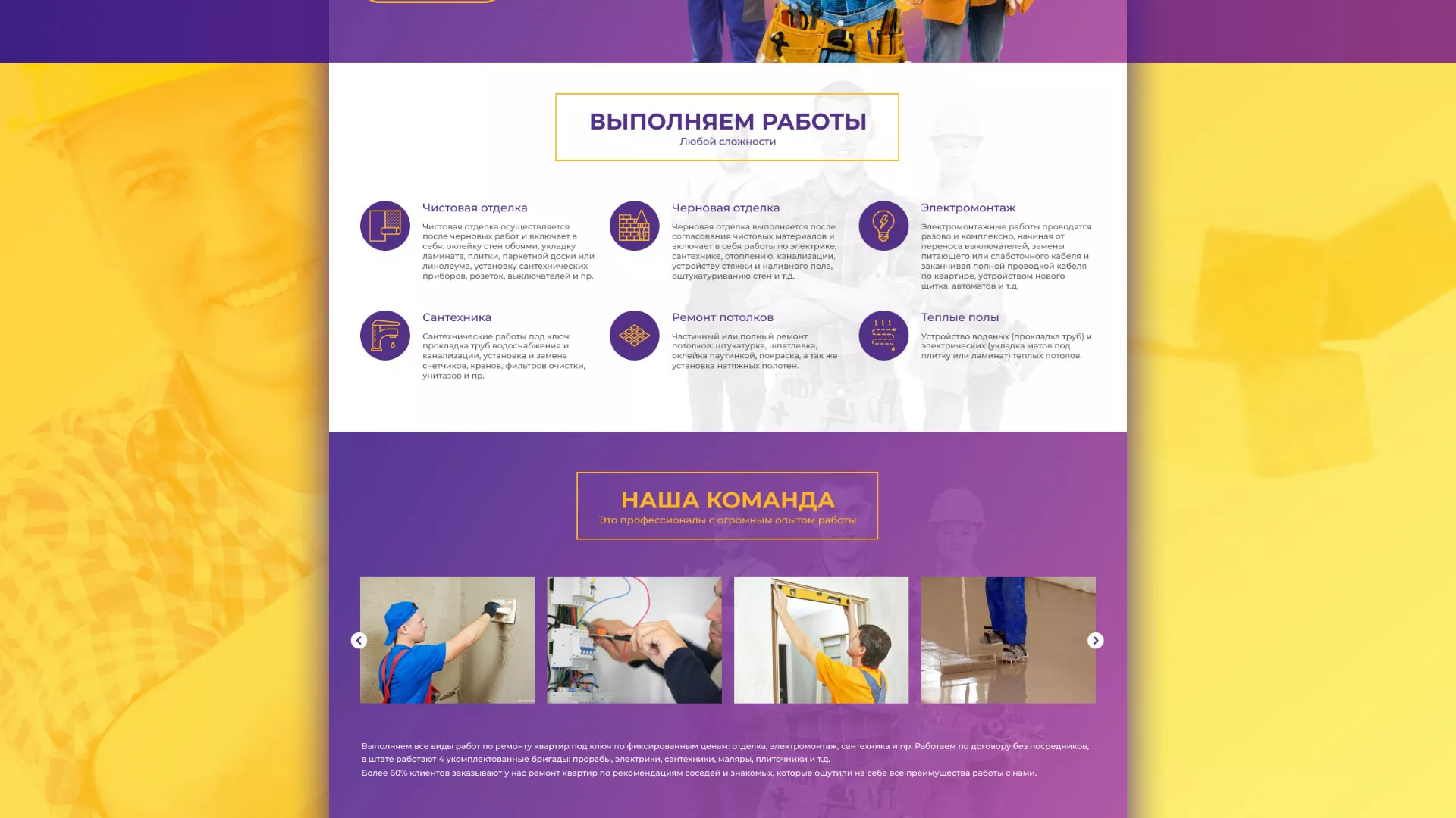 Разработка сайта строительной компании «Милана-Строй» в Коряжме